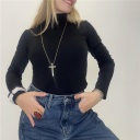 maglia mezzo collo felpata alaska